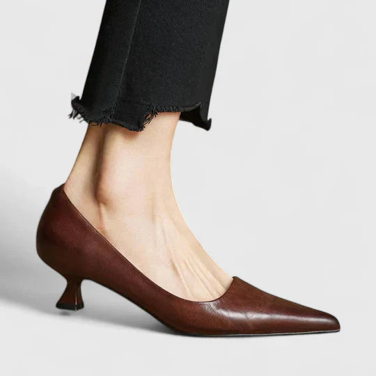 Escarpins Femme Classiques à Pointe Fine et Talon Bas