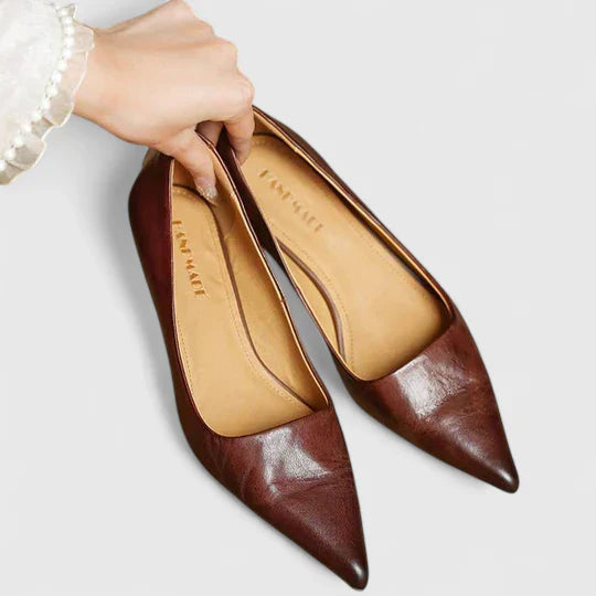 Escarpins Femme Classiques à Pointe Fine et Talon Bas