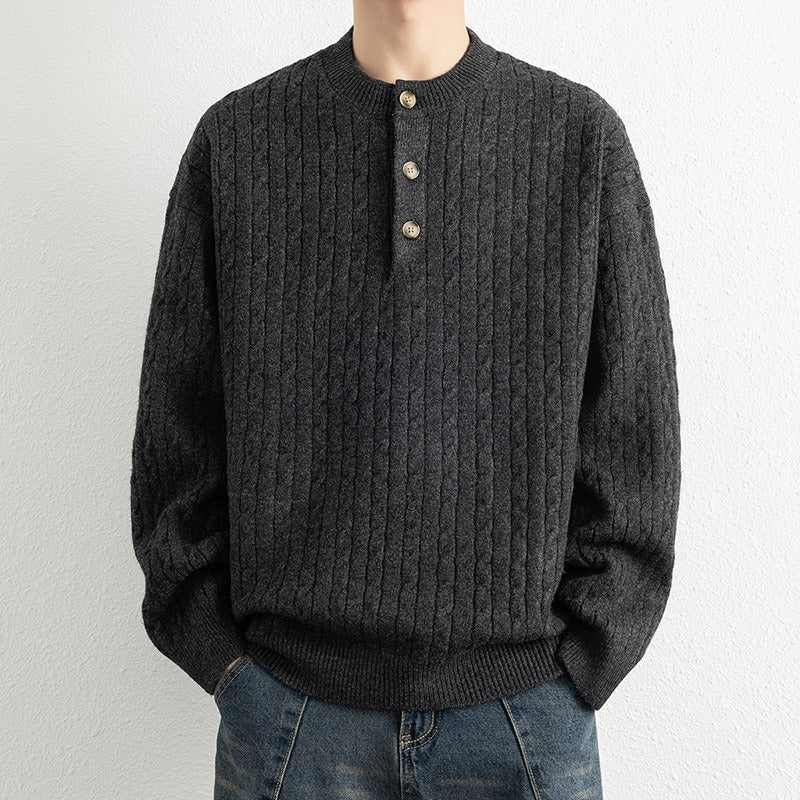 Pull Homme À Manches Longues en Laine pour Hiver - PanierRoyale