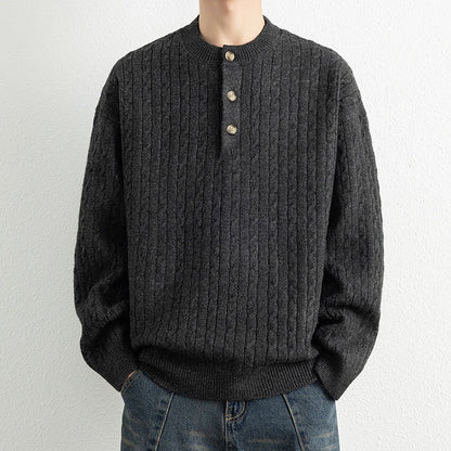 Pull Homme À Manches Longues en Laine pour Hiver - PanierRoyale