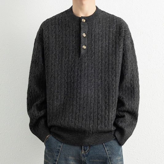 Pull Homme À Manches Longues en Laine pour Hiver - PanierRoyale
