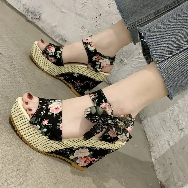 Sandales Femmes Été Lacets Décoratifs