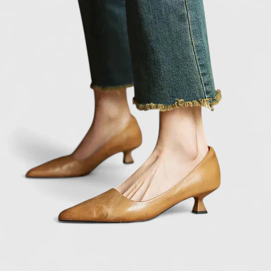 Escarpins Femme Classiques à Pointe Fine et Talon Bas