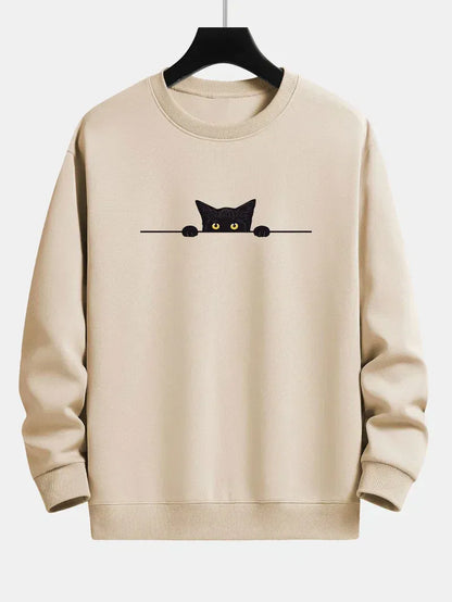 Sweat à Capuche Chat Style Streetwear pour Homme - PanierRoyale