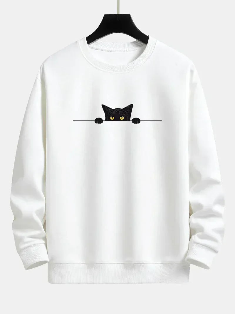 Sweat à Capuche Chat Style Streetwear pour Homme