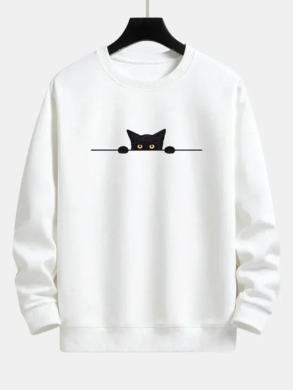 Sweat à Capuche Chat Style Streetwear pour Homme