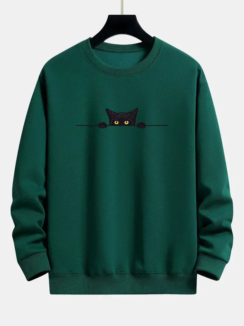 Sweat à Capuche Chat Style Streetwear pour Homme