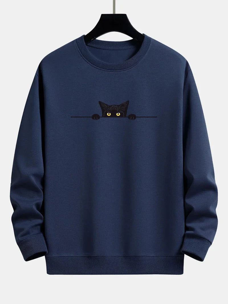 Sweat à Capuche Chat Style Streetwear pour Homme