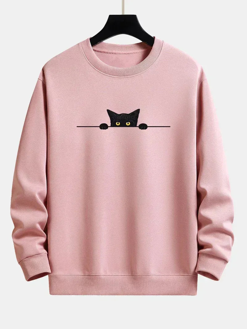 Sweat à Capuche Chat Style Streetwear pour Homme