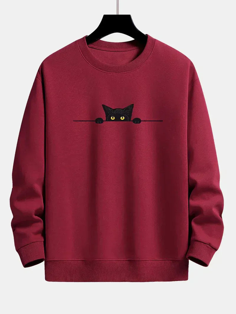 Sweat à Capuche Chat Style Streetwear pour Homme