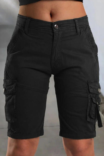 Pantalon Cargo Femme Legère pour Été avec Poches Latérales