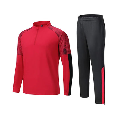 Ensemble de survêtement unisexe léger demi-zip coupe ajustée - PanierRoyale
