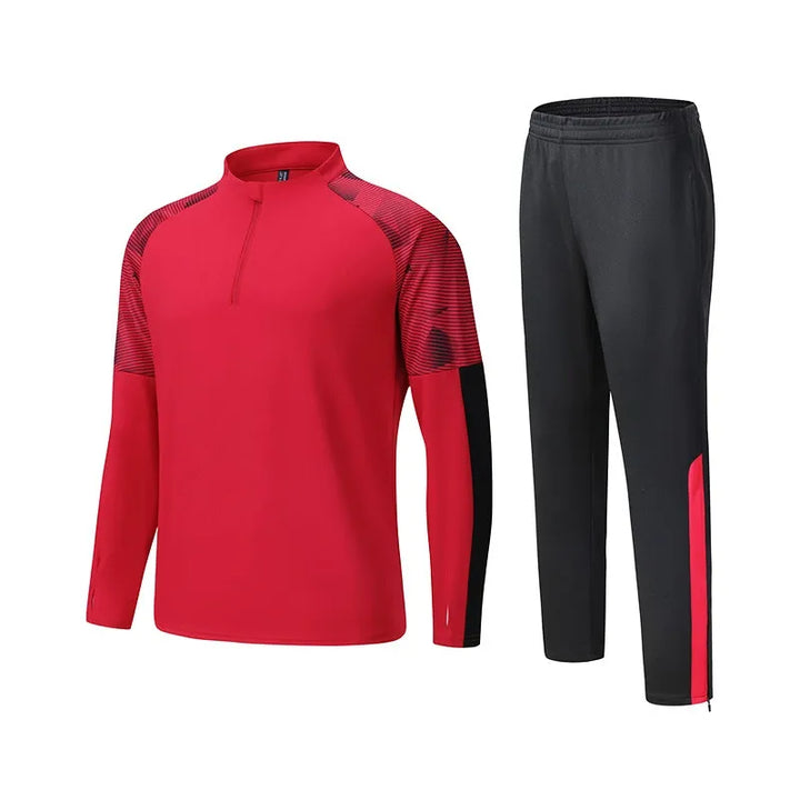 Ensemble de survêtement unisexe léger demi-zip coupe ajustée