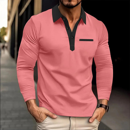 Polo Homme Grande Taille Manches Longues Classique pour Homme - PanierRoyale