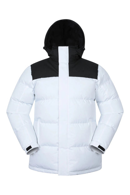 Veste D'hiver Homme avec Capuche et Poches Zippées Imperméable
