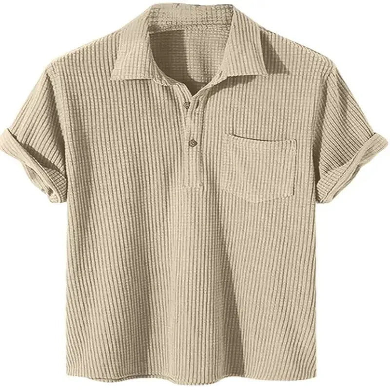 Polo Homme Rayé Grand Taille Été Décontracté