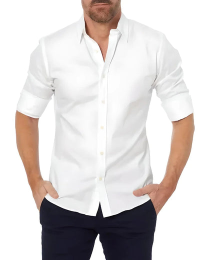 Chemise Homme Bureau Coton Classique à Boutons Cachés