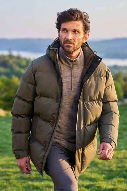 Veste D'hiver Homme avec Capuche et Poches Zippées Imperméable