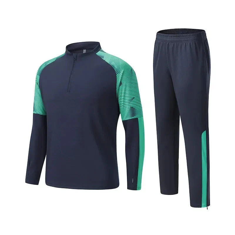 Ensemble de survêtement unisexe léger demi-zip coupe ajustée