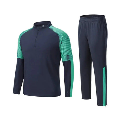 Ensemble de survêtement unisexe léger demi-zip coupe ajustée