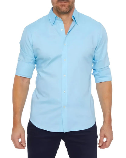 Chemise Homme Bureau Coton Classique à Boutons Cachés