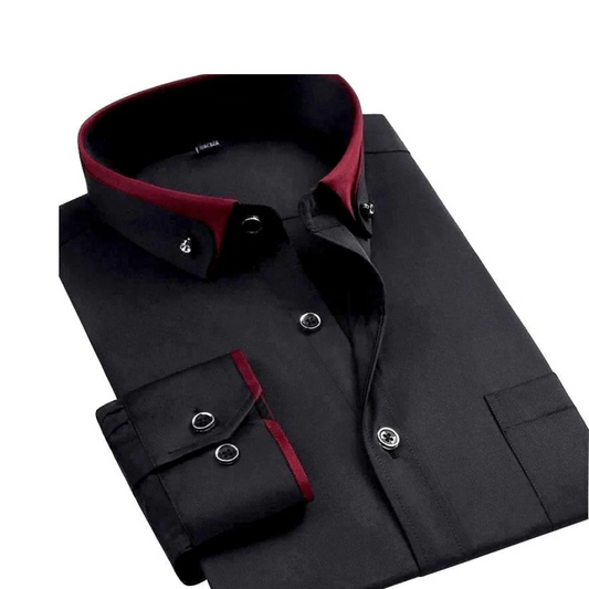 Chemise Homme Bureau Coton Classique Manches Longues - PanierRoyale
