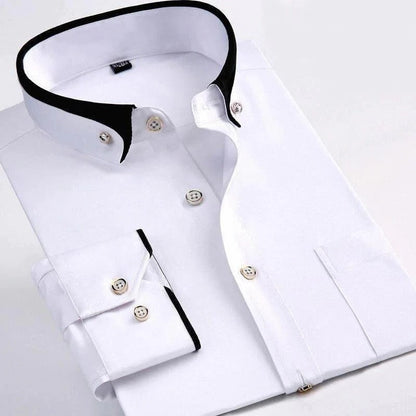 Chemise Homme Bureau Coton Classique Manches Longues
