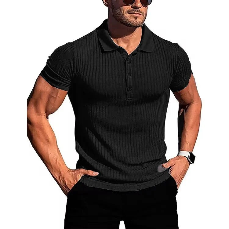 Polo Homme Rayé Classique pour Sport et Ville