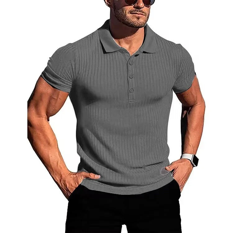 Polo Homme Rayé Classique pour Sport et Ville