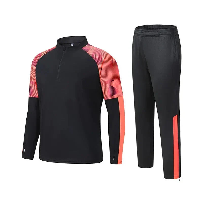 Ensemble de survêtement unisexe léger demi-zip coupe ajustée
