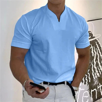 T-Shirt Homme Classique Manches Courtes Col V