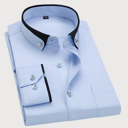 Chemise Homme Bureau Coton Classique Manches Longues