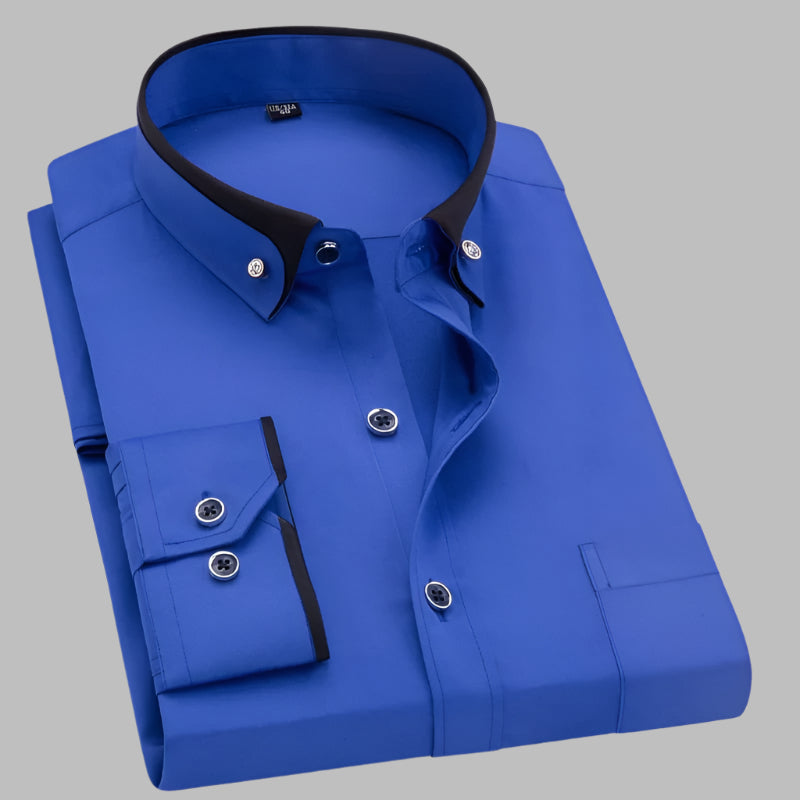 Chemise Homme Bureau Coton Classique Manches Longues