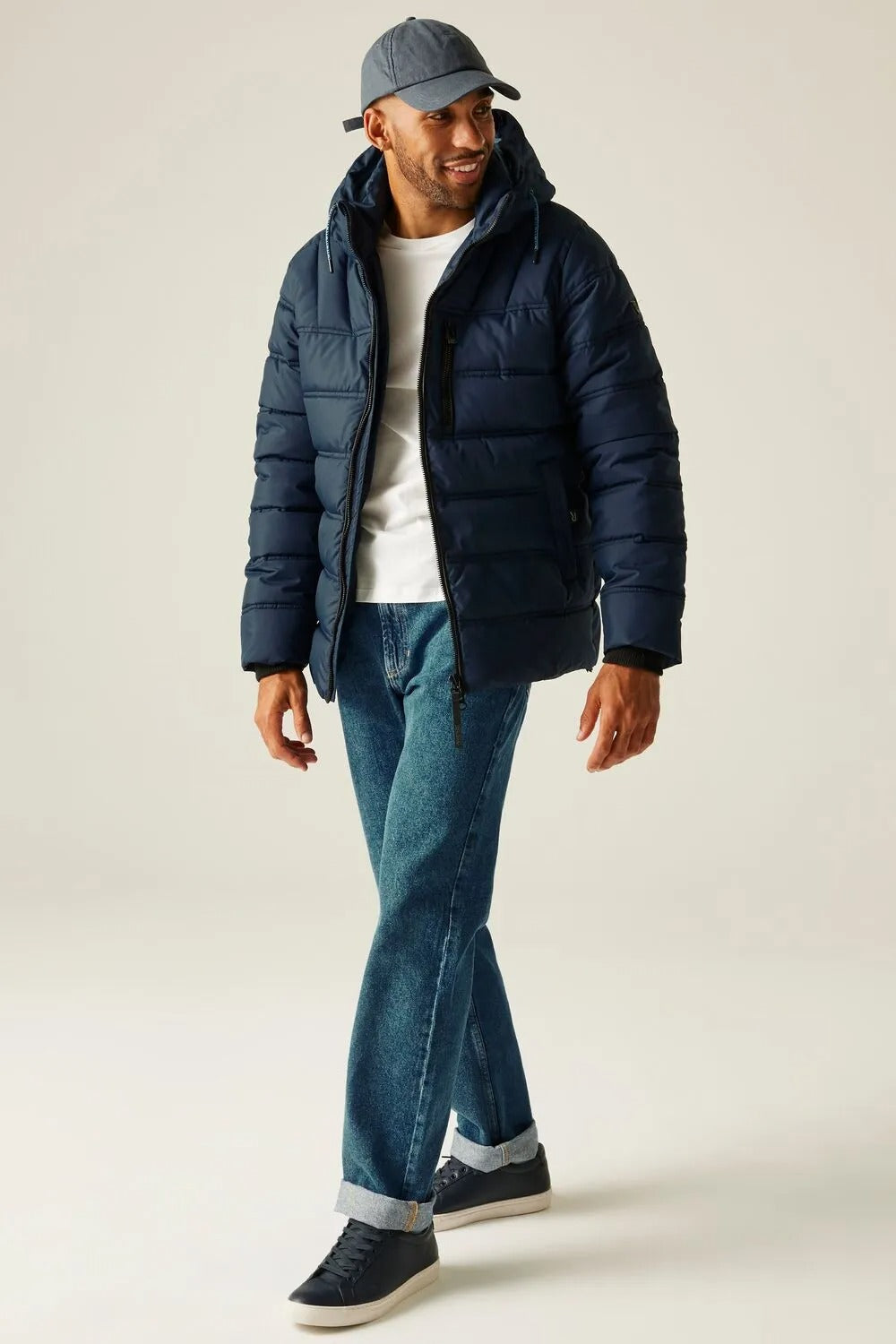 Veste Parka Hiver Homme avec Capuche et Poches Zippées
