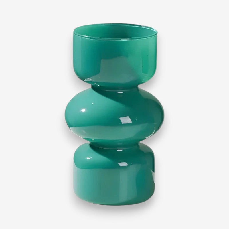 Vase Déco en Verre Transparent Élégant pour Intérieur