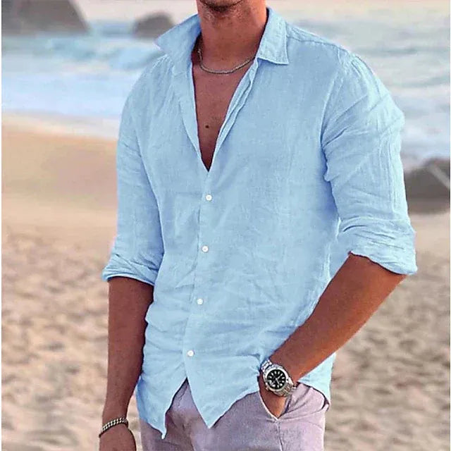 Chemise Homme Manches Longues Légère et Respirante pour Été