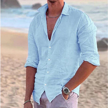 Chemise Homme Manches Longues Légère et Respirante pour Été