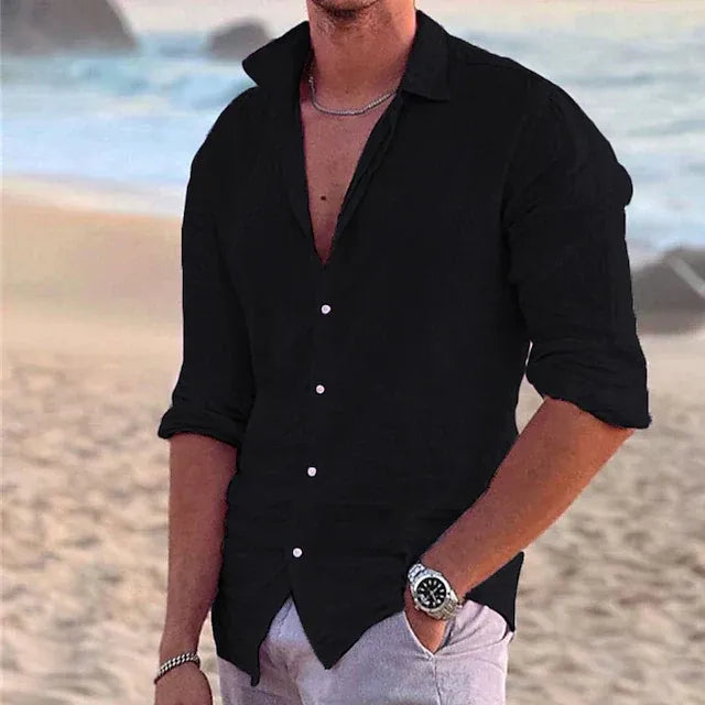 Chemise Homme Manches Longues Légère et Respirante pour Été