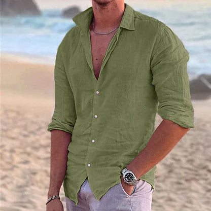 Chemise Homme Manches Longues Légère et Respirante pour Été