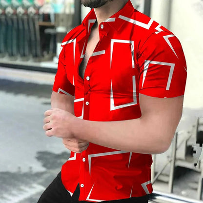 Chemise Homme Coton Grand Taille Imprimé Fleuri