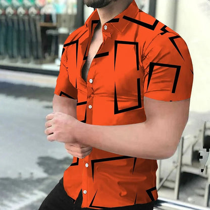 Chemise Homme Coton Grand Taille Imprimé Fleuri