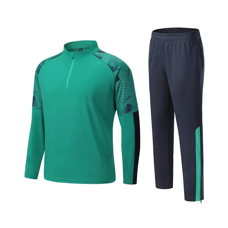 Ensemble de survêtement unisexe léger demi-zip coupe ajustée