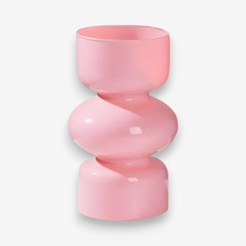 Vase Déco en Verre Transparent Élégant pour Intérieur
