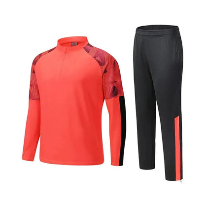 Ensemble de survêtement unisexe léger demi-zip coupe ajustée