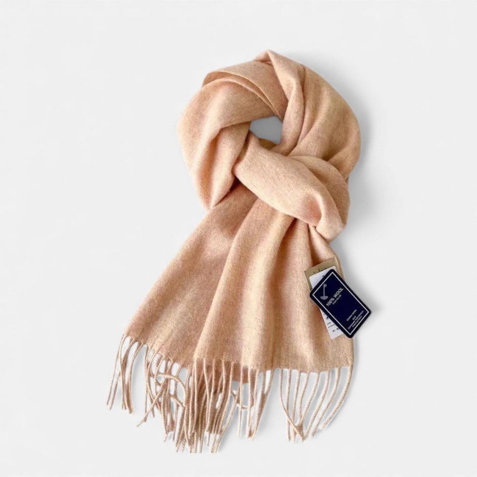 Écharpe Laine Douce aux Pompons Colorés