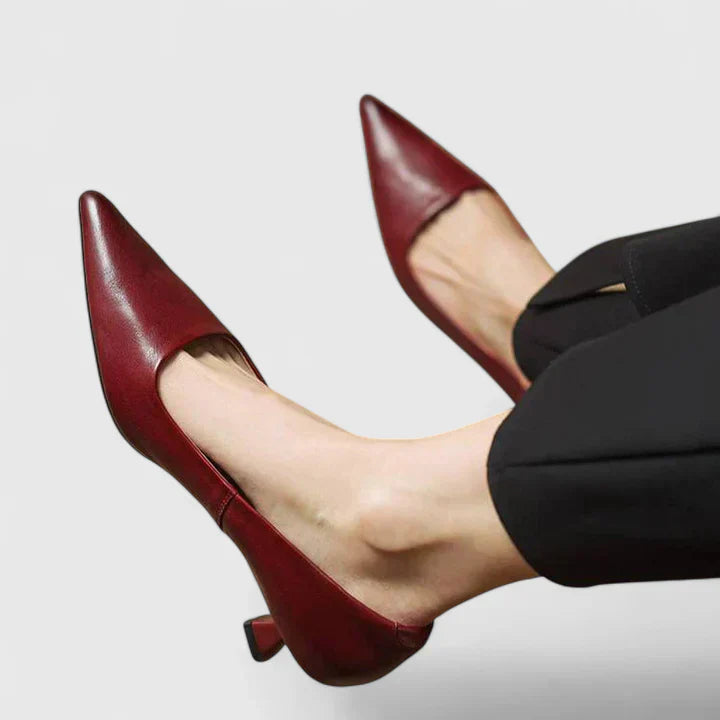 Escarpins Femme Classiques à Pointe Fine et Talon Bas - BerlinGlamour