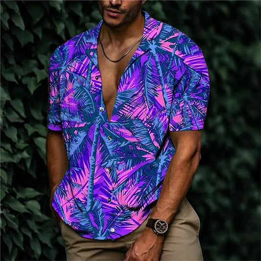 Chemise Homme Hawaienne Grande Taille Colorée - PanierRoyale