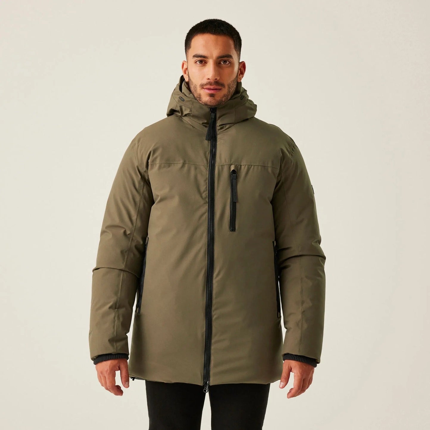 Veste Hiver Homme Élégante avec Capuche et Poches Zippées
