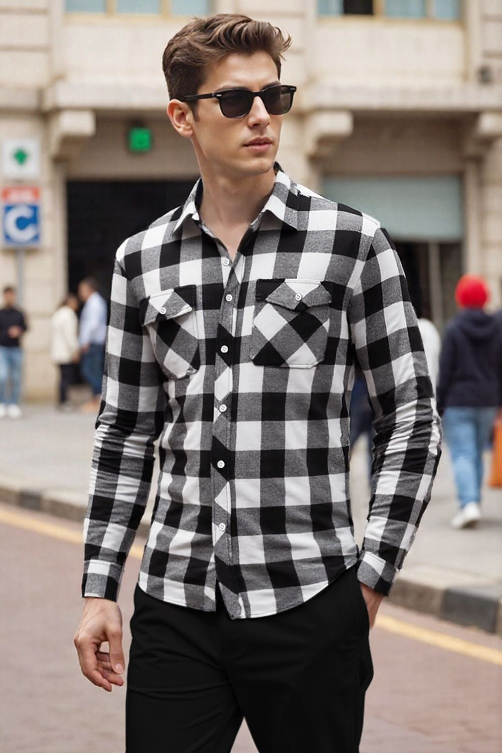 Chemise Homme Flanelle Élégante Manches Longues - PanierRoyale