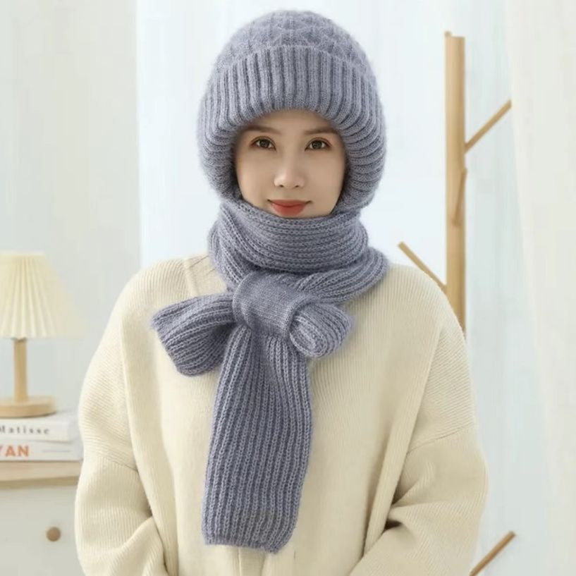 Chapeau et Écharpe Ensemble Hiver Chaud